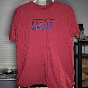 Rare Flight Club NY shirt-Mens LARGE-Red/Royal Blue-FCNY,sneakerhead,hypebeast